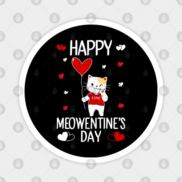 Cute Cat Valentines Day for Girls Magnet by DragonTees